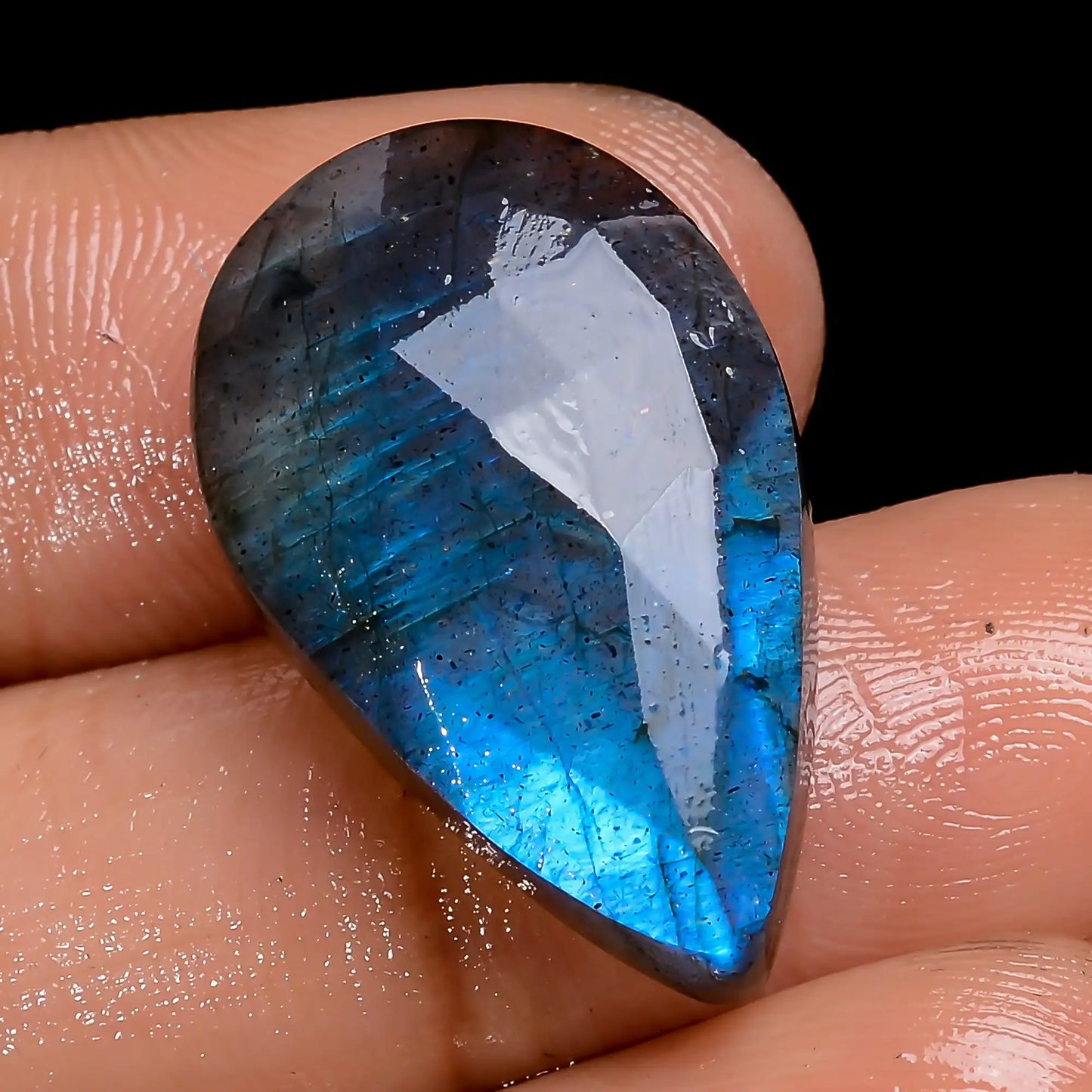 Stunning Top Grade Quality 100% Natural Blue Labradorite Pear Shape Faceted Loose Gemstone For Making Jewelry 17 Ct. 23X14X5 mm V-7117