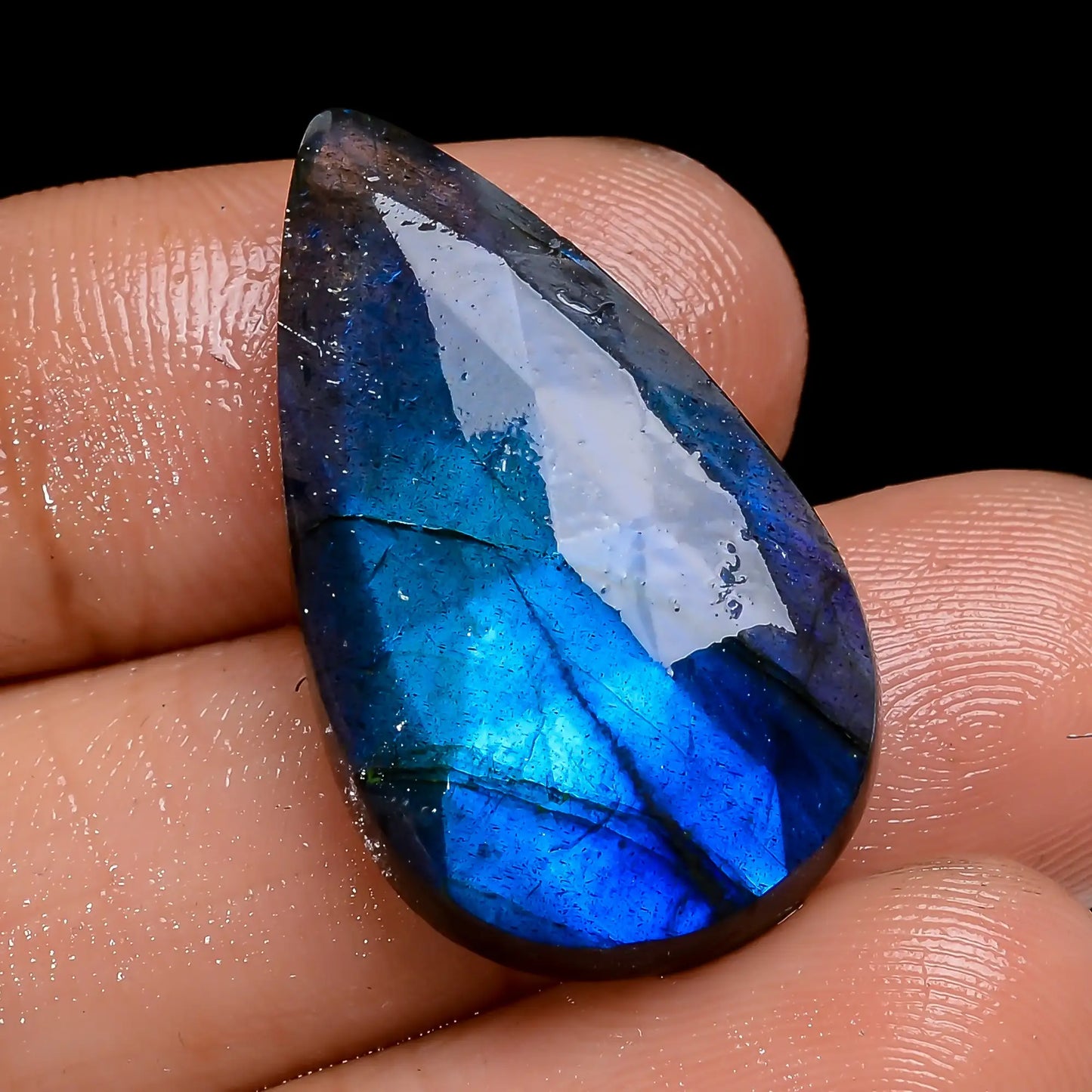 Unique Top Grade Quality 100% Natural Blue Labradorite Pear Shape Faceted Loose Gemstone For Making Jewelry 16 Ct. 27X15X6 mm V-7121