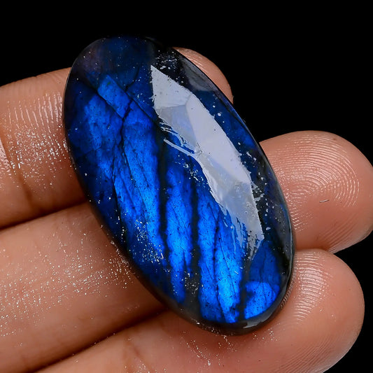 Amazing Top Grade Quality 100% Natural Blue Labradorite Oval Shape Faceted Loose Gemstone For Making Jewelry 18.5 Ct. 34X17X6 mm V-7123