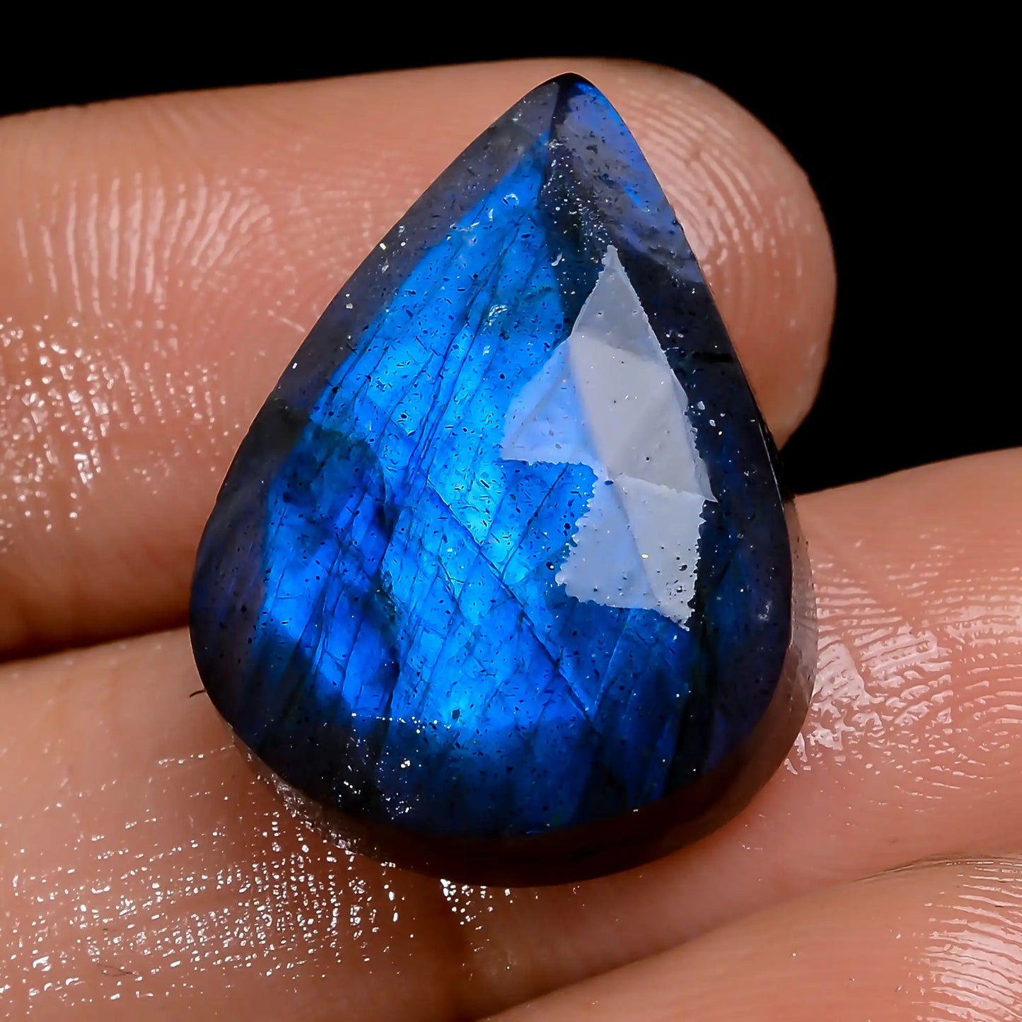 Exclusive Top Grade Quality 100% Natural Blue Labradorite Pear Shape Faceted Loose Gemstone For Making Jewelry 19.5 Ct. 21X15X6 mm V-7130