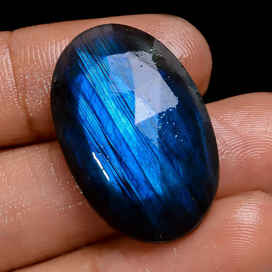 Incredible Top Grade Quality 100% Natural Blue Labradorite Oval Shape Faceted Loose Gemstone For Making Jewelry 30 Ct. 27X17X6 mm V-7136