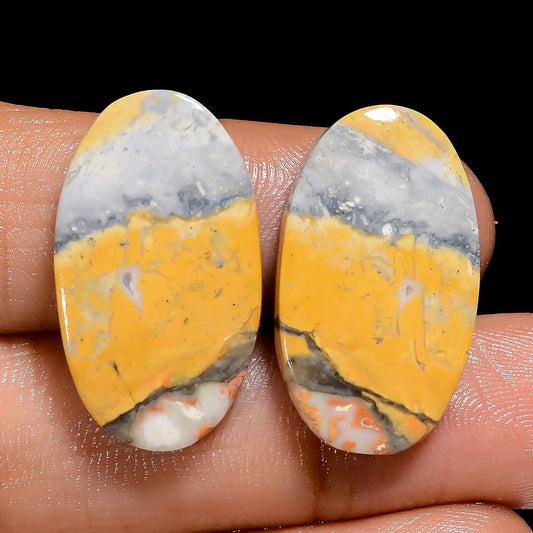 Wonderful Top Grade Quality 100% Natural Maligano Jasper Oval Shape Cabochon Loose Gemstone Pair For Making Earrings 26 Ct 23X13X3 mm V-7513