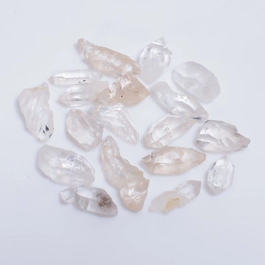 Marvellous Top Grade Quality 100% Natural Herkimer Diamond Rough Loose Gemstone 18 Pcs Lot For Making Jewelry 47 Ct. 10X3 18X5 mm V-7665