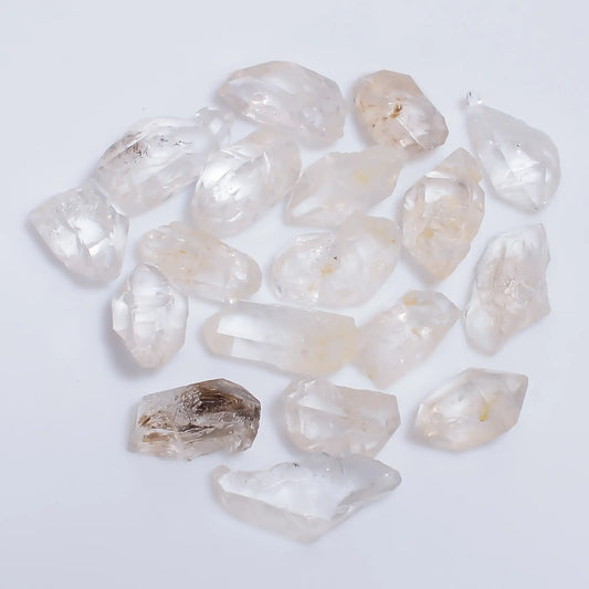 Herkimer Diamond Unshape Shape Rough Loose Gemstone 18 Pcs Lot Natural 48 Ct. 11X5 15X6 mm V-7667
