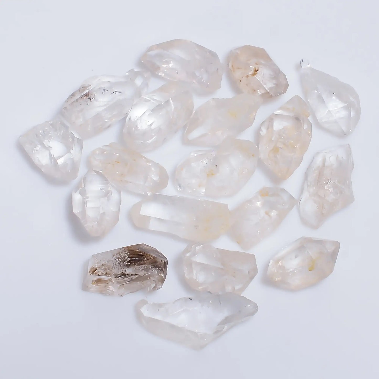 Outstanding Top Grade Quality 100% Natural Herkimer Diamond Rough Loose Gemstone 18 Pcs Lot For Making Jewelry 48 Ct. 11X5 15X6 mm V-7667