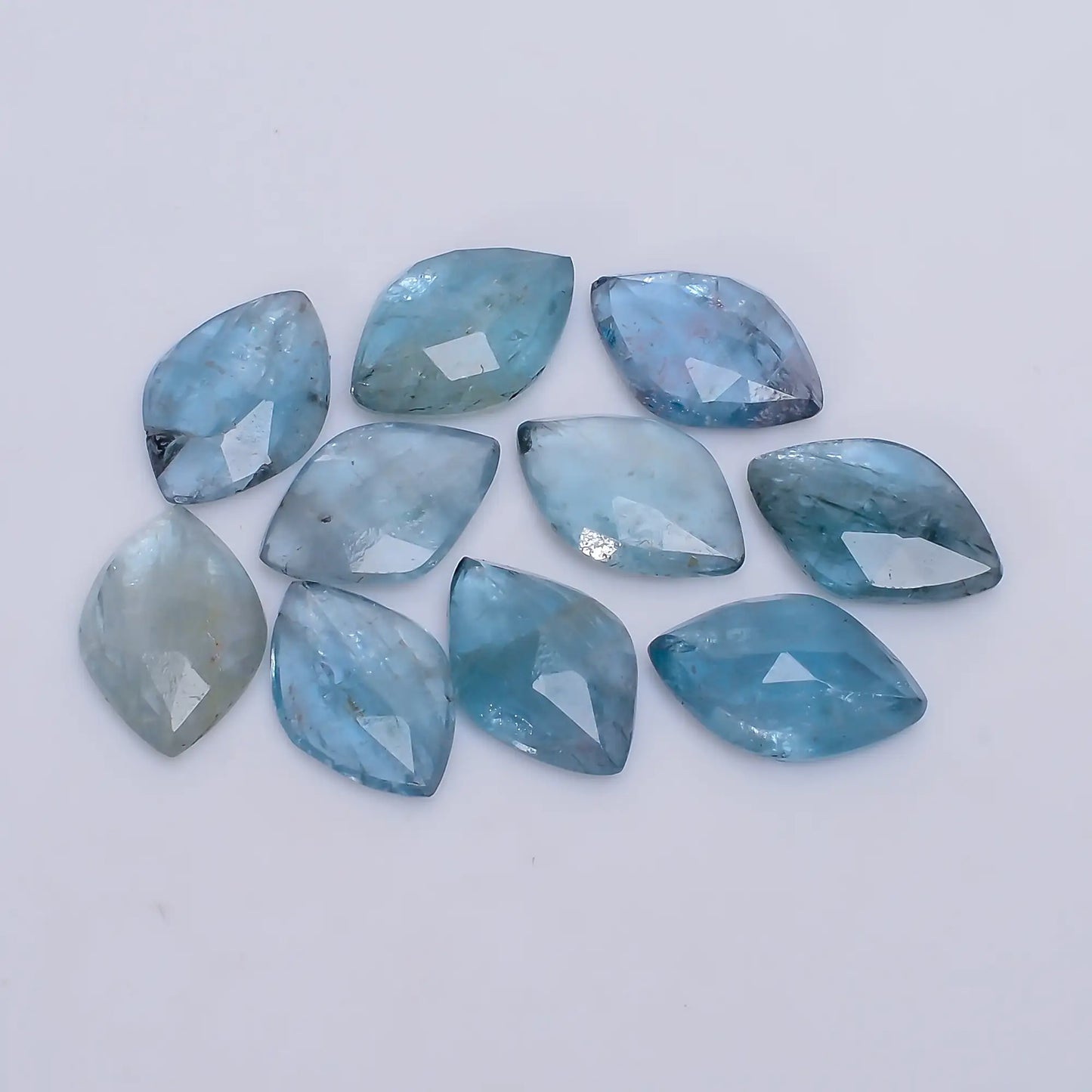 Elegant Top Grade Quality 100% Natural Blue Kyanite Marquise Shape Faceted Loose Gemstone 10 Pcs Lot For Making Jewelry 40 Ct 13X8X3 mm V-7740