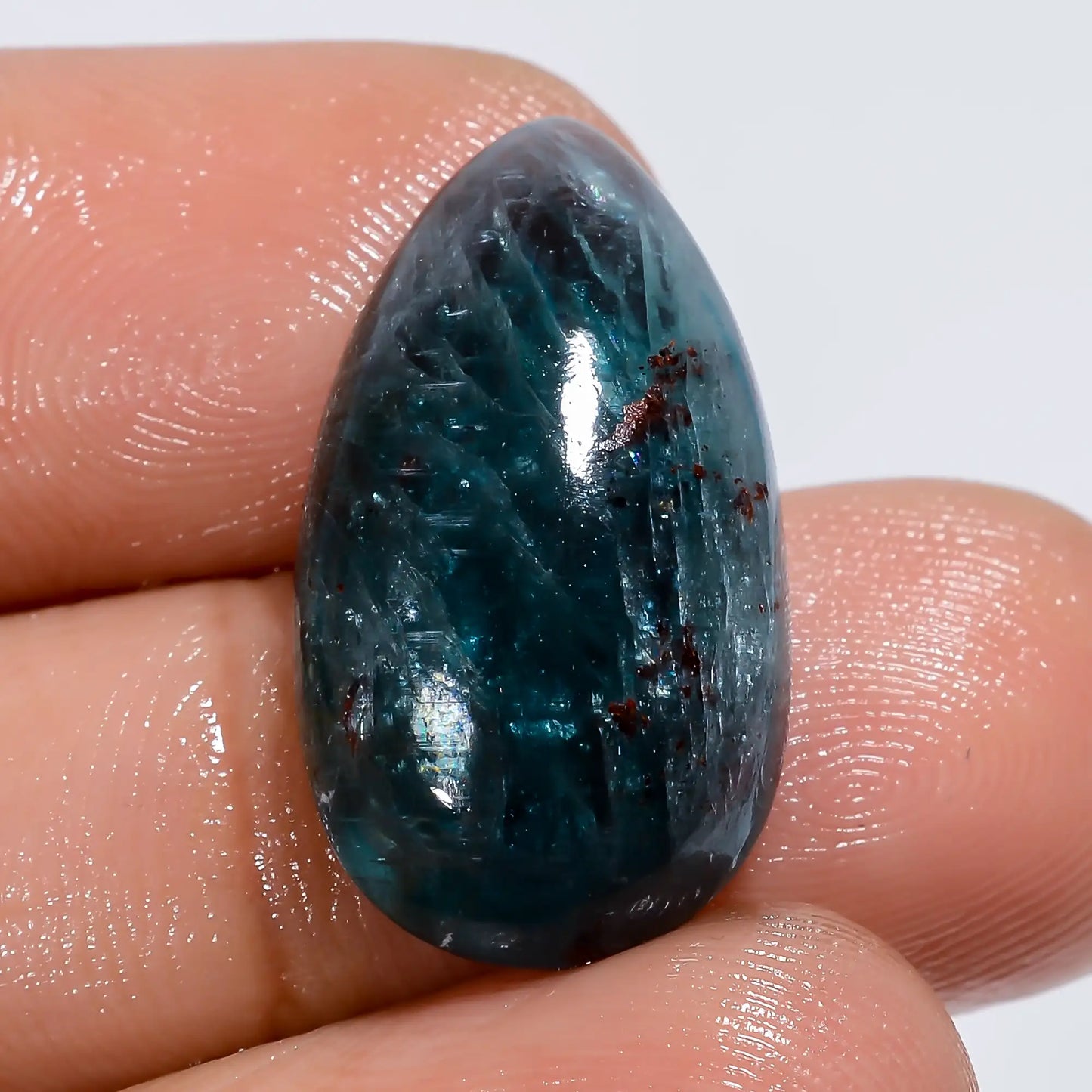 Wonderful Top Grade Quality 100% Natural Blue Kyanite Pear Shape Cabochon Loose Gemstone For Making Jewelry 17 Ct. 22X12X6 mm V-7761