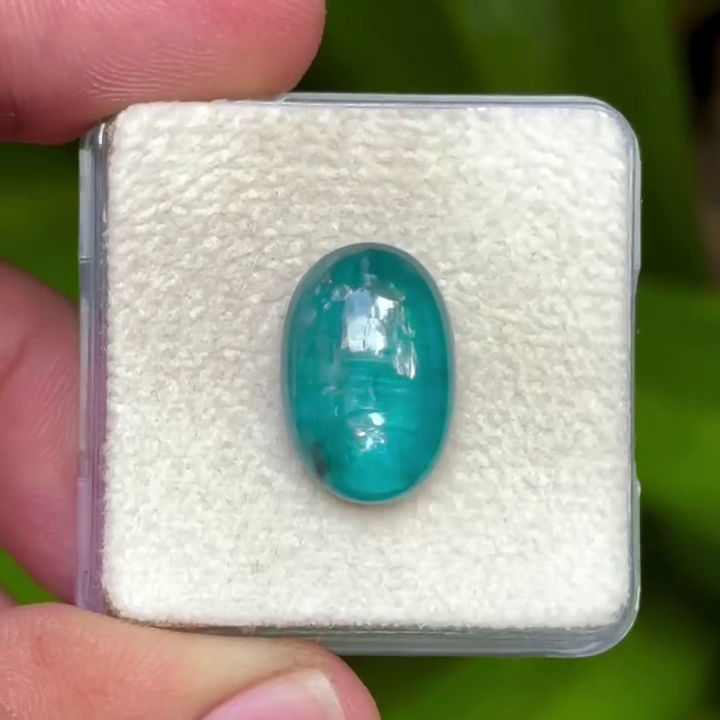Neon Paraiba Kyanite Oval Shape Cabochon Flat Back Gemstone, 11X16 mm KC-03