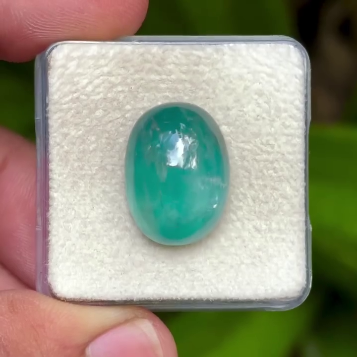 Neon Paraiba Kyanite Oval Shape Cabochon Flat Back Gemstone, 14X18 mm KC-04