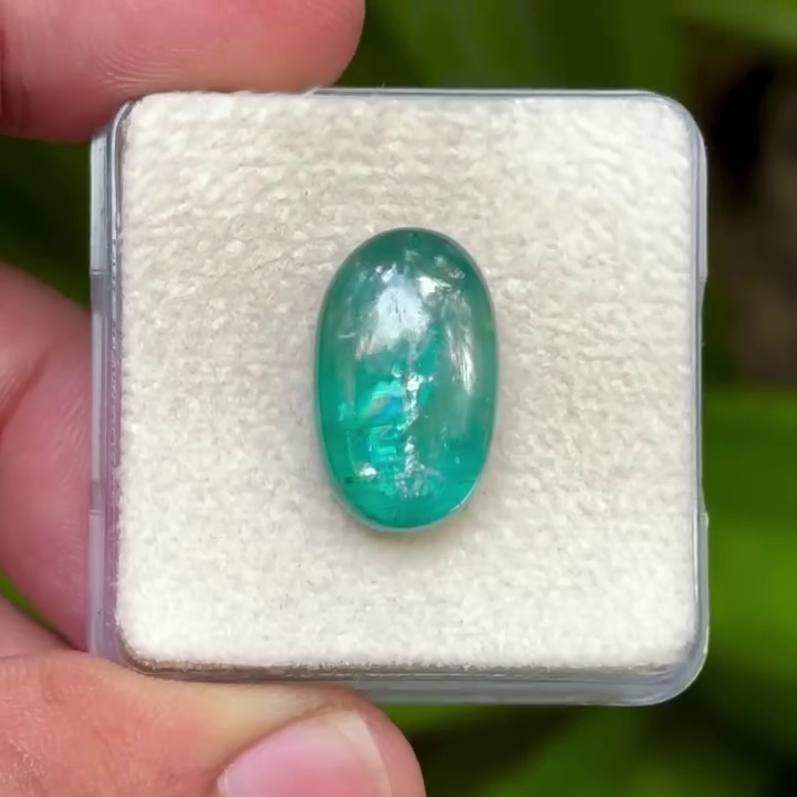 Neon Paraiba Kyanite Oval Shape Cabochon Flat Back Gemstone, 11X17 mm KC-05