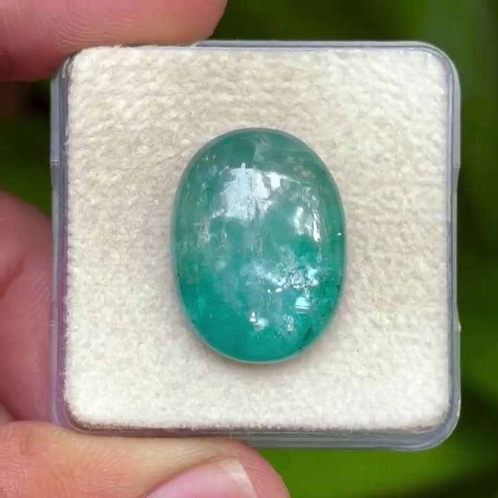 Neon Paraiba Kyanite Oval Shape Cabochon Flat Back Gemstone, 15X20 mm KC-06