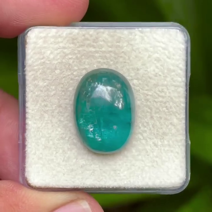 Neon Paraiba Kyanite Oval Shape Cabochon Flat Back Gemstone, 13X18 mm KC-07