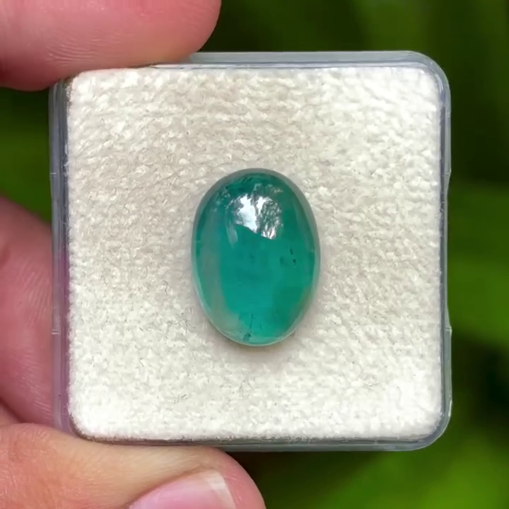 Neon Paraiba Kyanite Oval Shape Cabochon Flat Back Gemstone, 11X16 mm KC-10