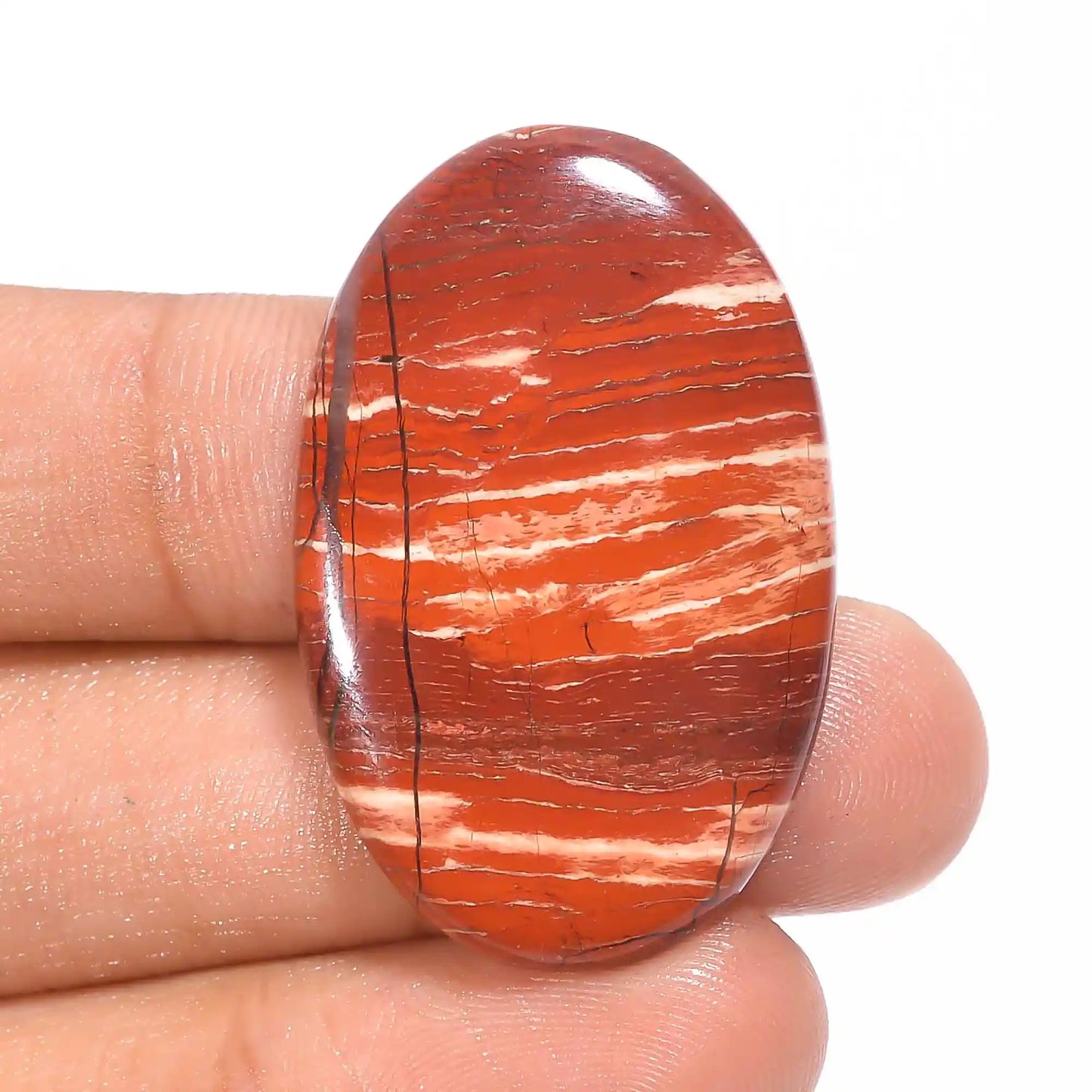 Fabulous Top Grade Quality 100% Natural Snakeskin Jasper Oval Shape Cabochon Loose Gemstone For Making Jewelry 36 Ct. 36X23X4 mm V-1178