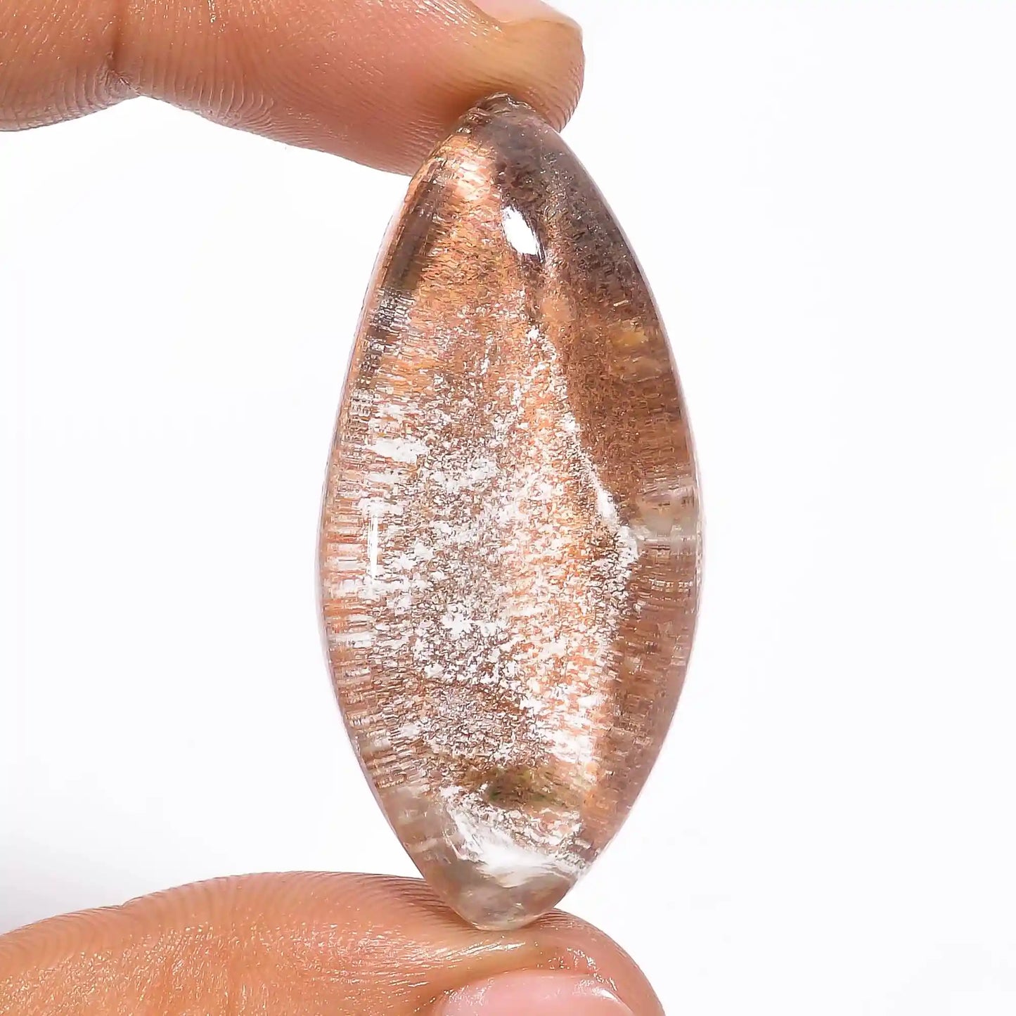 Superb Top Grade Quality 100% Natural Garden Quartz Marquise Shape Cabochon Loose Gemstone For Making Jewelry 71 Ct. 44X20X11 mm V-1287