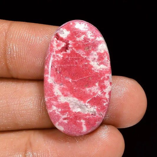 Supreme Top Grade Quality 100% Natural Thulite Oval Shape Cabochon Loose Gemstone For Making Jewelry 35 Ct. 29X17X6 mm V-1389