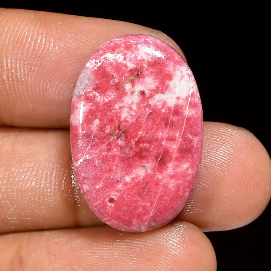 Tempting Top Grade Quality 100% Natural Thulite Oval Shape Cabochon Loose Gemstone For Making Jewelry 27.5 Ct. 25X17X6 mm V-1390