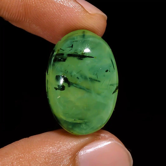 Supreme Top Grade Quality 100% Natural Prehnite Oval Shape Cabochon Loose Gemstone For Making Jewelry 29 Ct. 22X15X9 mm V-1439