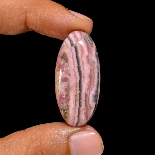 Superb Top Grade Quality 100% Natural Rhodochrosite Oval Shape Cabochon Loose Gemstone For Making Jewelry 39 Ct. 36X17X6 mm V-1462