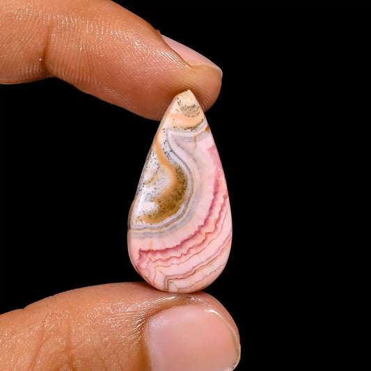 Terrific Top Grade Quality 100% Natural Rhodochrosite Pear Shape Cabochon Loose Gemstone For Making Jewelry 17.5 Ct. 28X14X4 mm V-1466