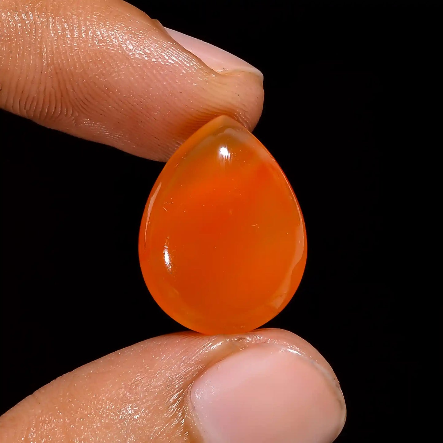 Wonderful Top Grade Quality 100% Natural Carnelian Pear Shape Cabochon Loose Gemstone For Making Jewelry 13.5 Ct. 19X14X6 mm V-1568