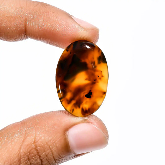 Fantastic Top Grade Quality 100% Natural Montana Agate Oval Shape Cabochon Loose Gemstone For Making Jewelry 13.5 Ct. 26X18X3 mm V-1821