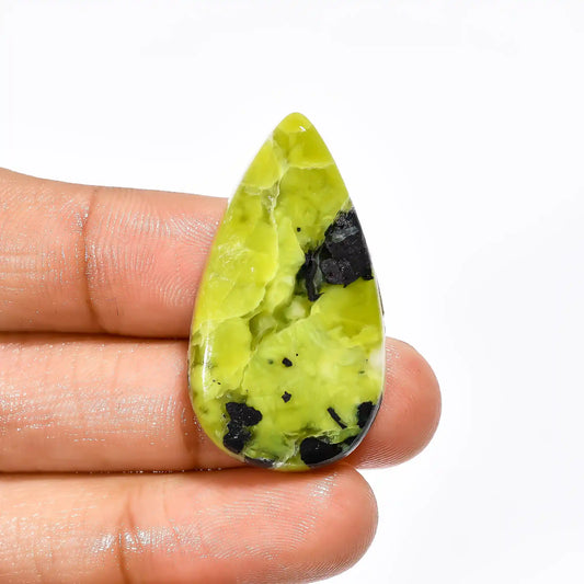 Fantastic Top Grade Quality 100% Natural Lizardite Pear Shape Cabochon Loose Gemstone For Making Jewelry 36 Ct. 36X20X6 mm V-1847