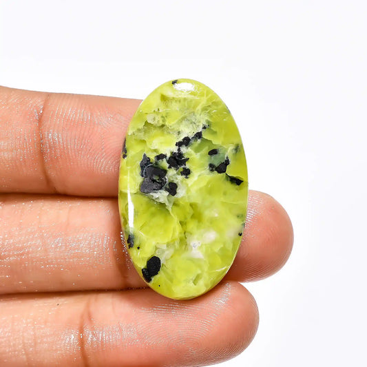 Gorgeous Top Grade Quality 100% Natural Lizardite Oval Shape Cabochon Loose Gemstone For Making Jewelry 29.5 Ct. 32X19X5 mm V-1848