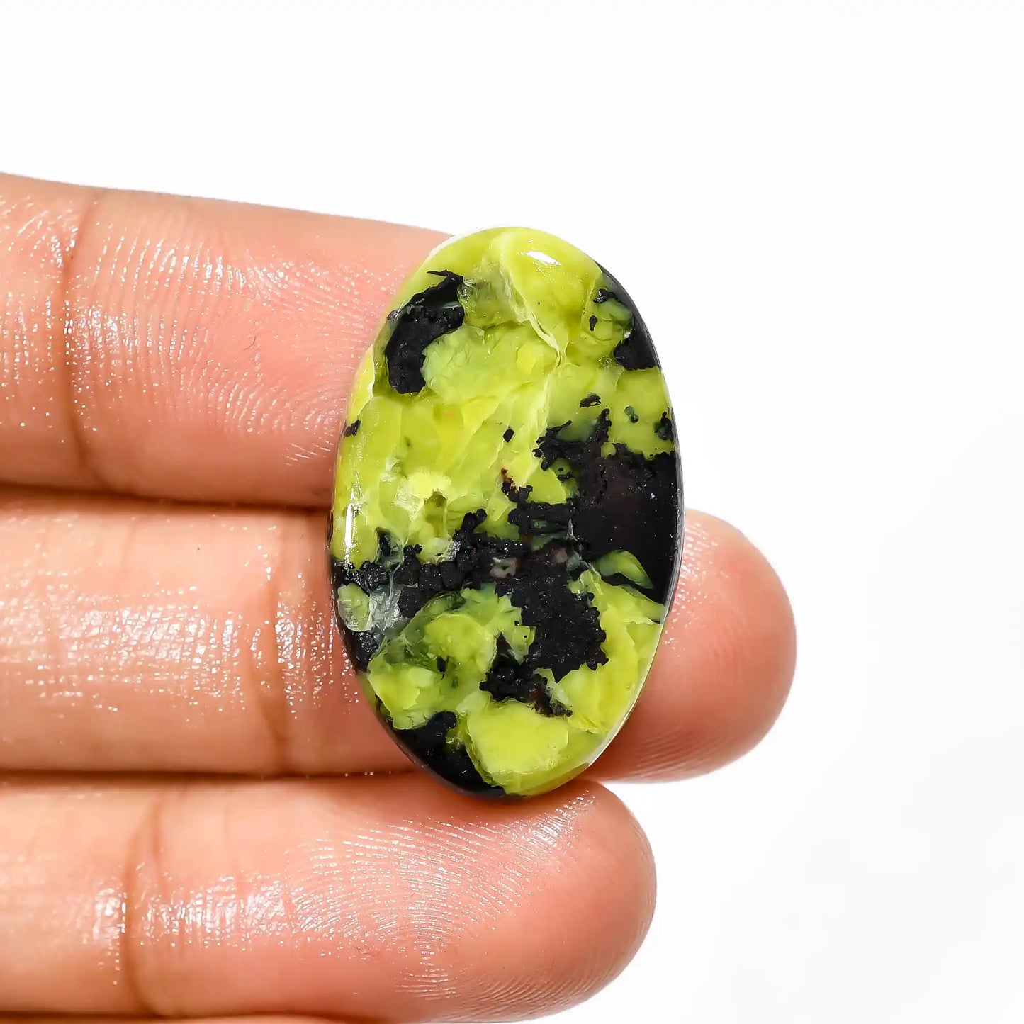 Marvellous Top Grade Quality 100% Natural Lizardite Oval Shape Cabochon Loose Gemstone For Making Jewelry 31 Ct. 27X17X6 mm V-1851