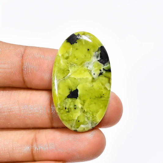 Mind Blowing Top Grade Quality 100% Natural Lizardite Oval Shape Cabochon Loose Gemstone For Making Jewelry 36.5 Ct 35X20X5 mm V-1852