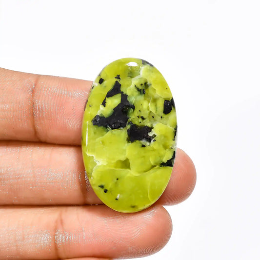 Outstanding Top Grade Quality 100% Natural Lizardite Oval Shape Cabochon Loose Gemstone For Making Jewelry 39 Ct. 34X21X6 mm V-1853