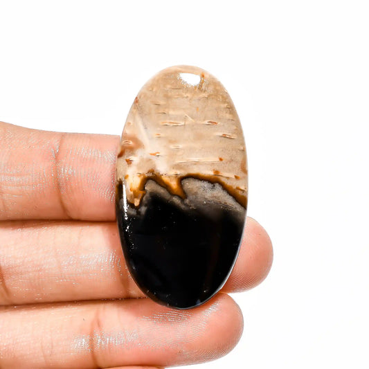 Unique Top Grade Quality 100% Natural Palm Root Agate Oval Shape Cabochon Loose Gemstone For Making Jewelry 55 Ct. 41X22X7 mm V-1885