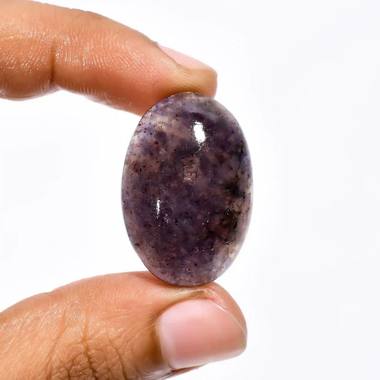 Beautiful Top Grade Quality 100% Natural Iolite Sunstone Oval Shape Cabochon Loose Gemstone For Making Jewelry 34.5 Ct. 29X20X9 mm V-2040