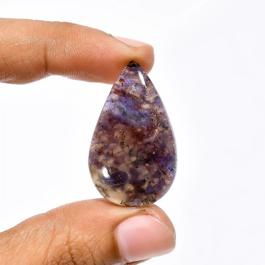 Immaculate Top Grade Quality 100% Natural Iolite Sunstone Pear Shape Cabochon Loose Gemstone For Making Jewelry 28.5 Ct. 34X21X6 mm V-2049