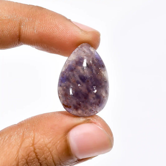 Marvellous Top Grade Quality 100% Natural Iolite Sunstone Pear Shape Cabochon Loose Gemstone For Making Jewelry 16 Ct. 23X16X7 mm V-2051