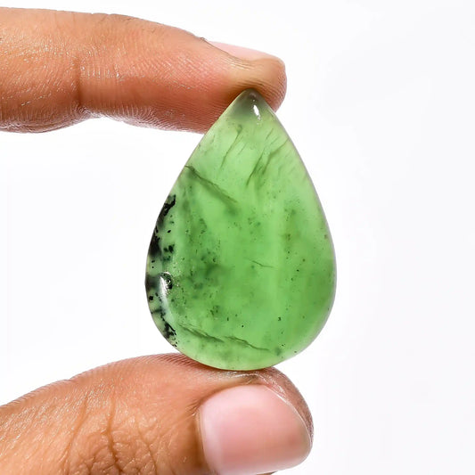 Unique Top Grade Quality 100% Natural Serpentine Pear Shape Cabochon Loose Gemstone For Making Jewelry 29.5 Ct. 34X23X5 mm V-2110