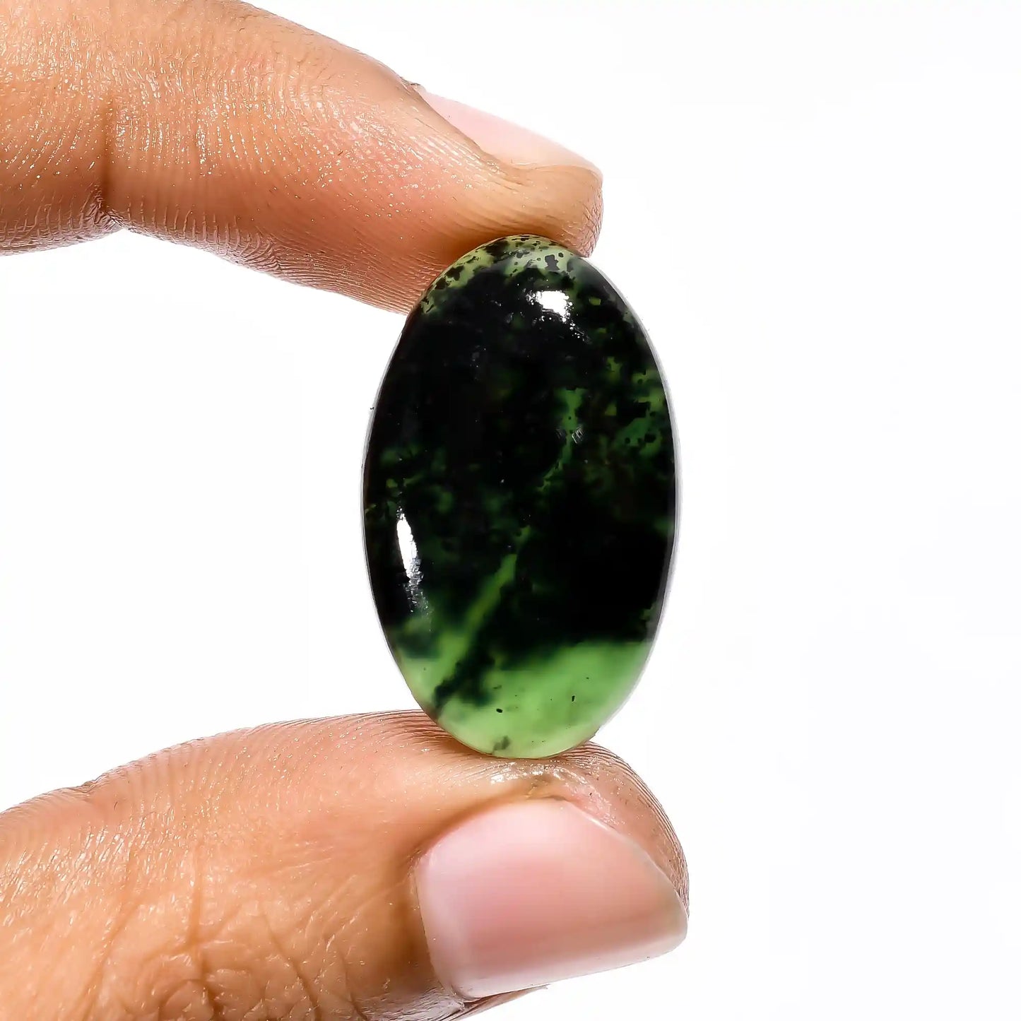 Immaculate Top Grade Quality 100% Natural Serpentine Oval Shape Cabochon Loose Gemstone For Making Jewelry 19.5 Ct. 27X17X6 mm V-2124