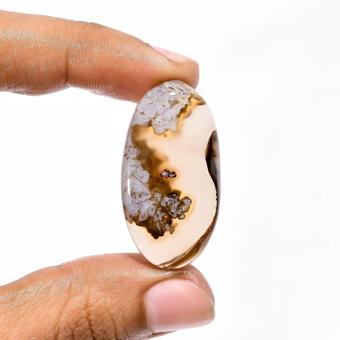 Superb Top Grade Quality 100% Natural Stick Agate Oval Shape Cabochon Loose Gemstone For Making Jewelry 35.5 Ct. 35X19X6 mm V-2179