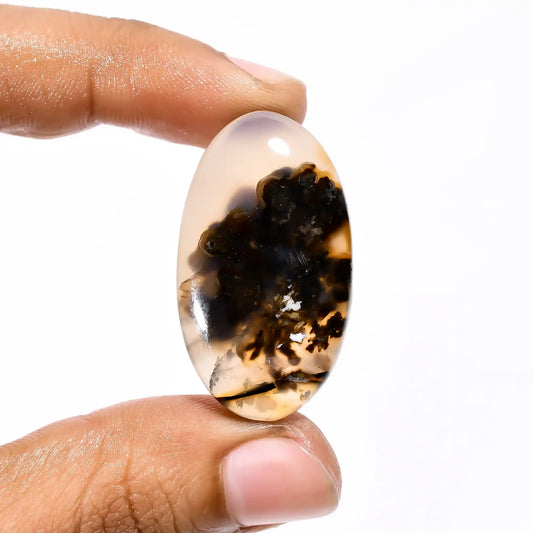 Excellent Top Grade Quality 100% Natural Stick Agate Oval Shape Cabochon Loose Gemstone For Making Jewelry 45 Ct. 36X20X7 mm V-2194