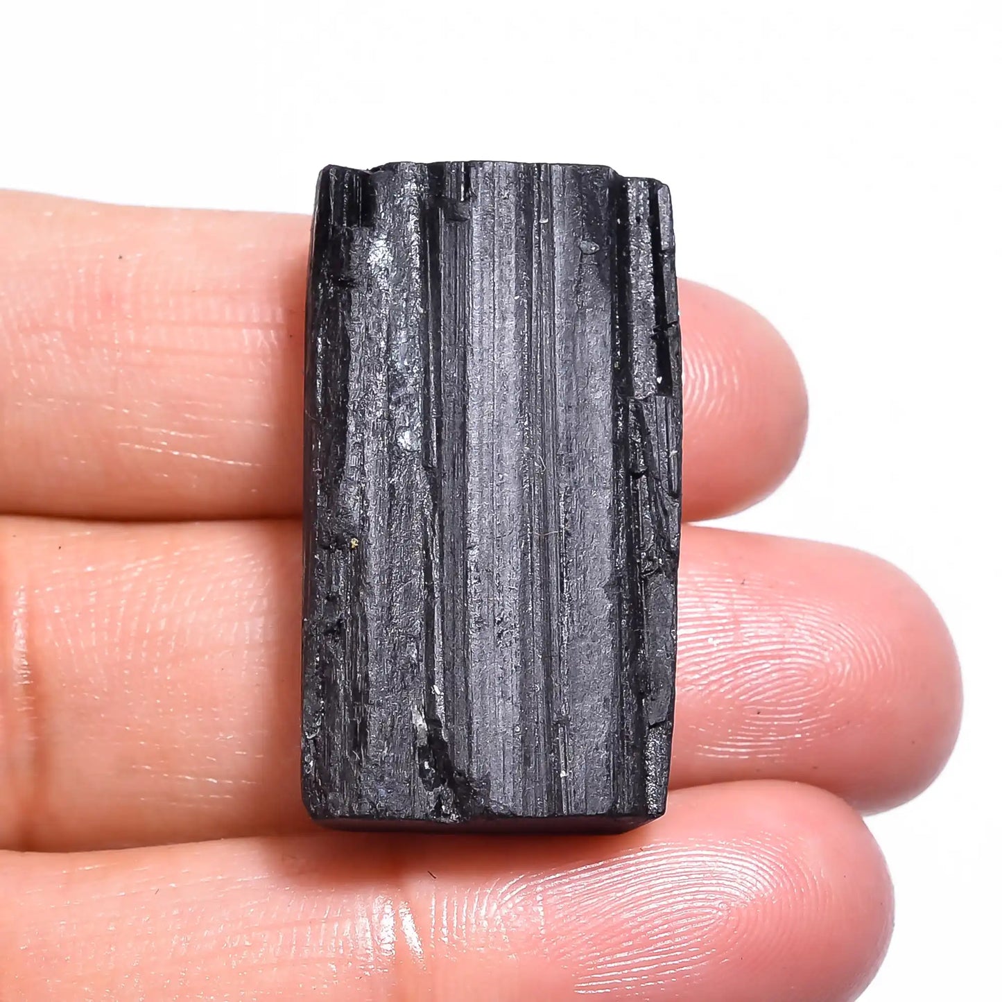 Superb Top Grade Quality 100% Natural Black Tourmaline Druzy Radiant Shape Rough Loose Gemstone For Making Jewelry 51 Ct. 30X18X7 mm V-220