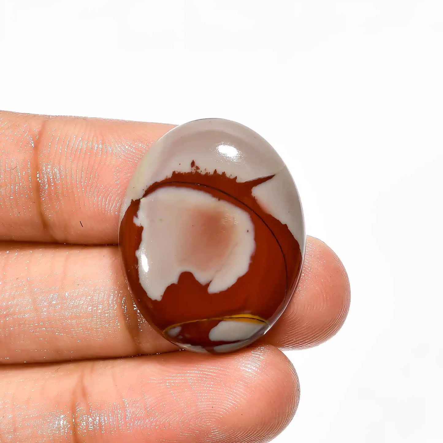 Elegant Top Grade Quality 100% Natural Noreena Jasper Oval Shape Cabochon Loose Gemstone For Making Jewelry 26.5 Ct. 28X22X6 mm V-2222