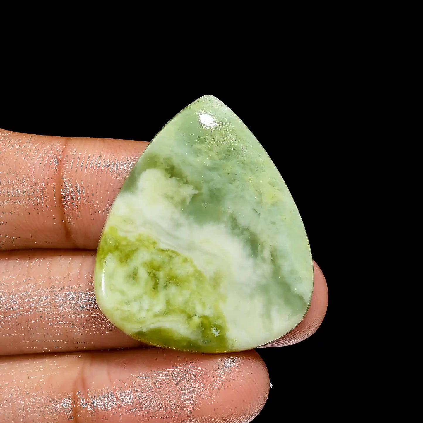 Wonderful Top Grade Quality 100% Natural Serpentine Pear Shape Cabochon Loose Gemstone For Making Jewelry 38 Ct. 34X29X5 mm V-2422