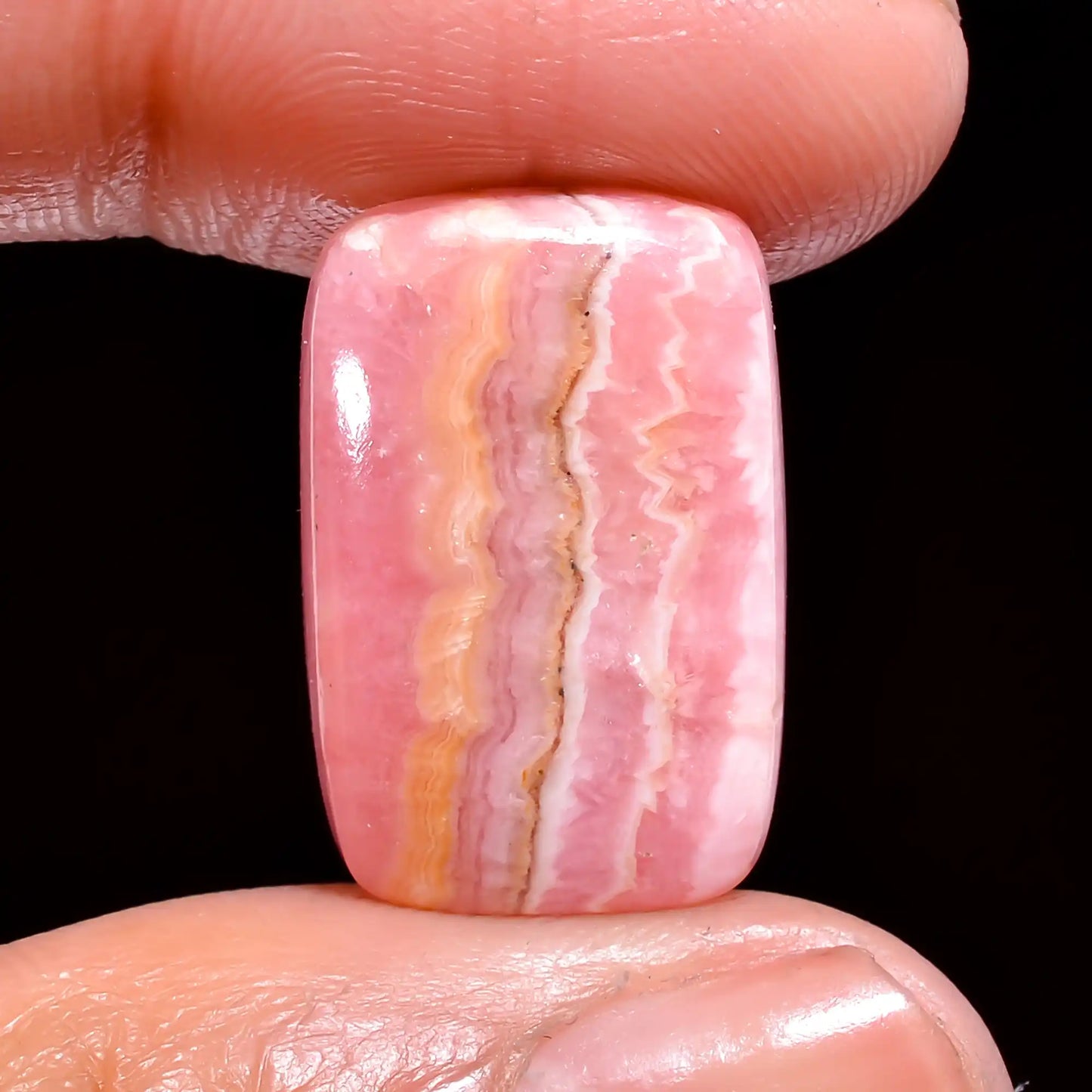 Fantastic Top Grade Quality 100% Natural Rhodochrosite Radiant Shape Cabochon Loose Gemstone For Making Jewelry 16 Ct. 20X13X5 mm V-312