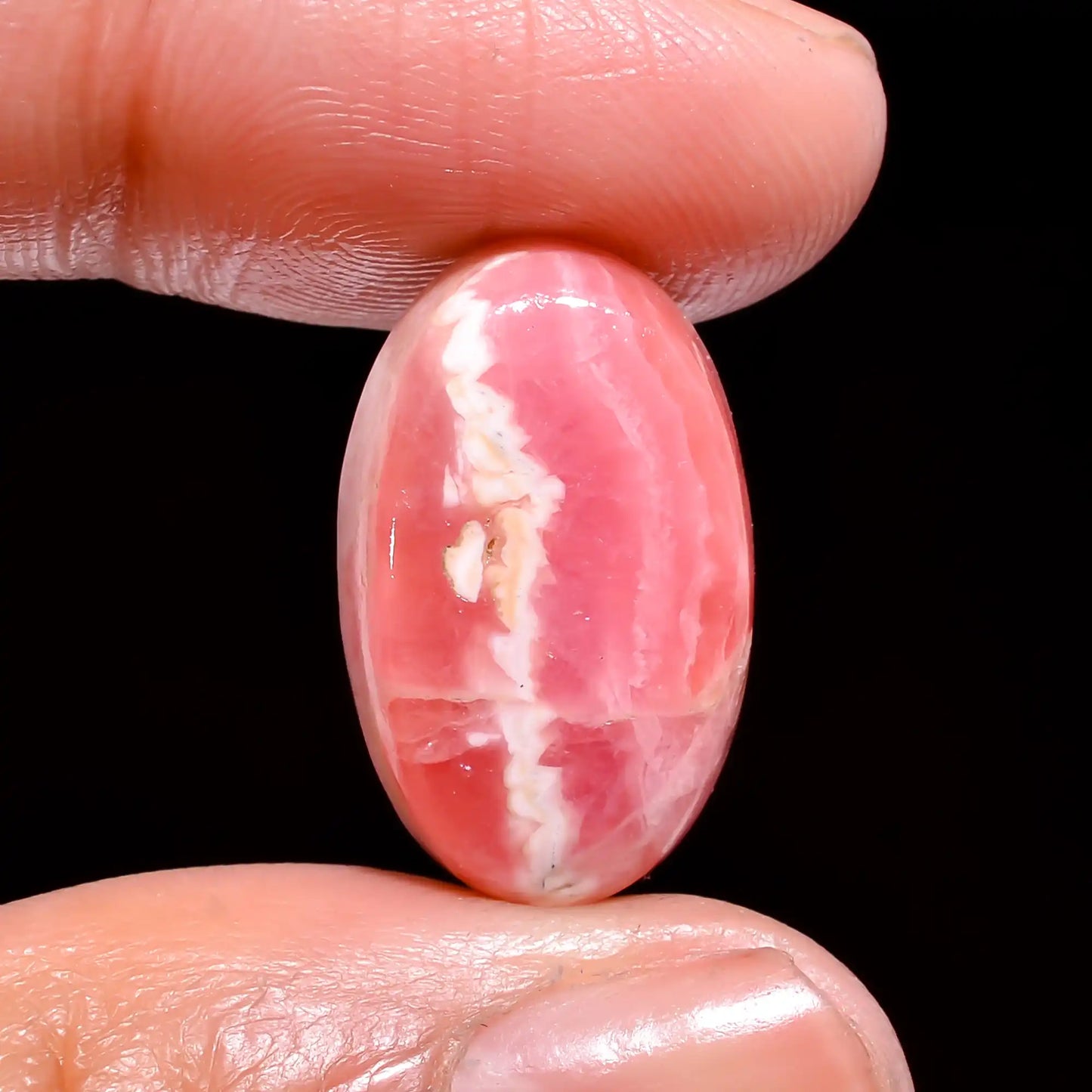 Splendid Top Grade Quality 100% Natural Rhodochrosite Oval Shape Cabochon Loose Gemstone For Making Jewelry 15 Ct. 19X12X6 mm V-319