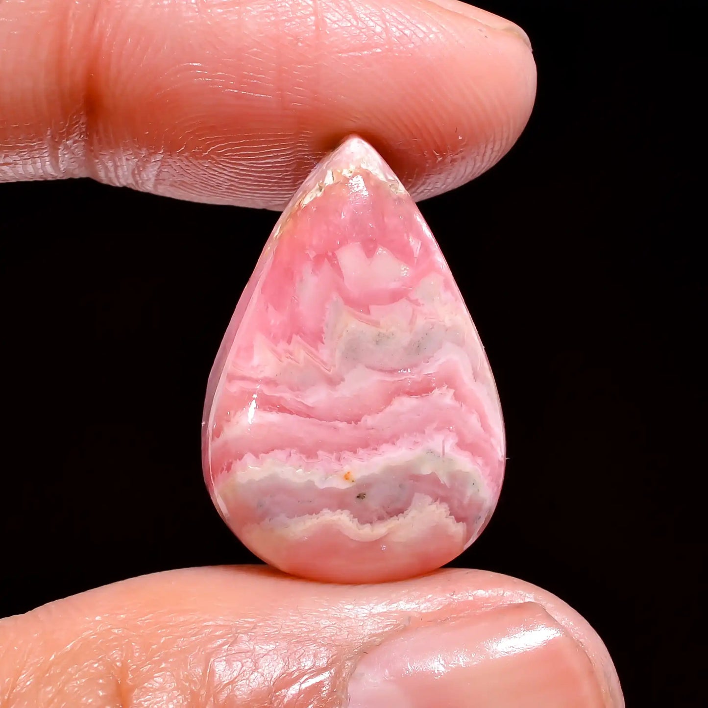 Terrific Top Grade Quality 100% Natural Rhodochrosite Pear Shape Cabochon Loose Gemstone For Making Jewelry 21 Ct. 22X15X7 mm V-324