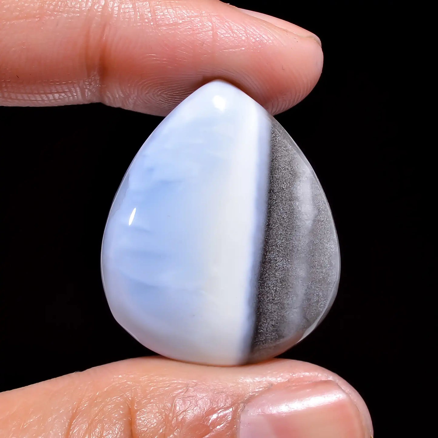 Marvellous Top Grade Quality 100% Natural Owyhee Blue Opal Pear Shape Cabochon Loose Gemstone For Making Jewelry 31.5 Ct. 28X24X7 mm V-467