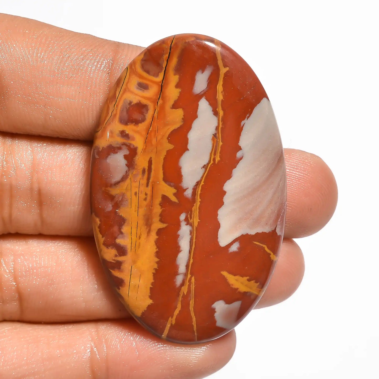 Outstanding Top Grade Quality 100% Natural Noreena Jasper Oval Shape Cabochon Loose Gemstone For Making Jewelry 52 Ct. 48X29X4 mm V-540