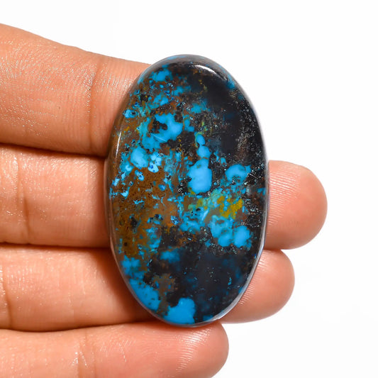 Terrific Top Grade Quality 100% Natural Shattuckite  Oval Shape Cabochon Loose Gemstone For Making Jewelry 55 Ct. 42X25X6 mm V-571