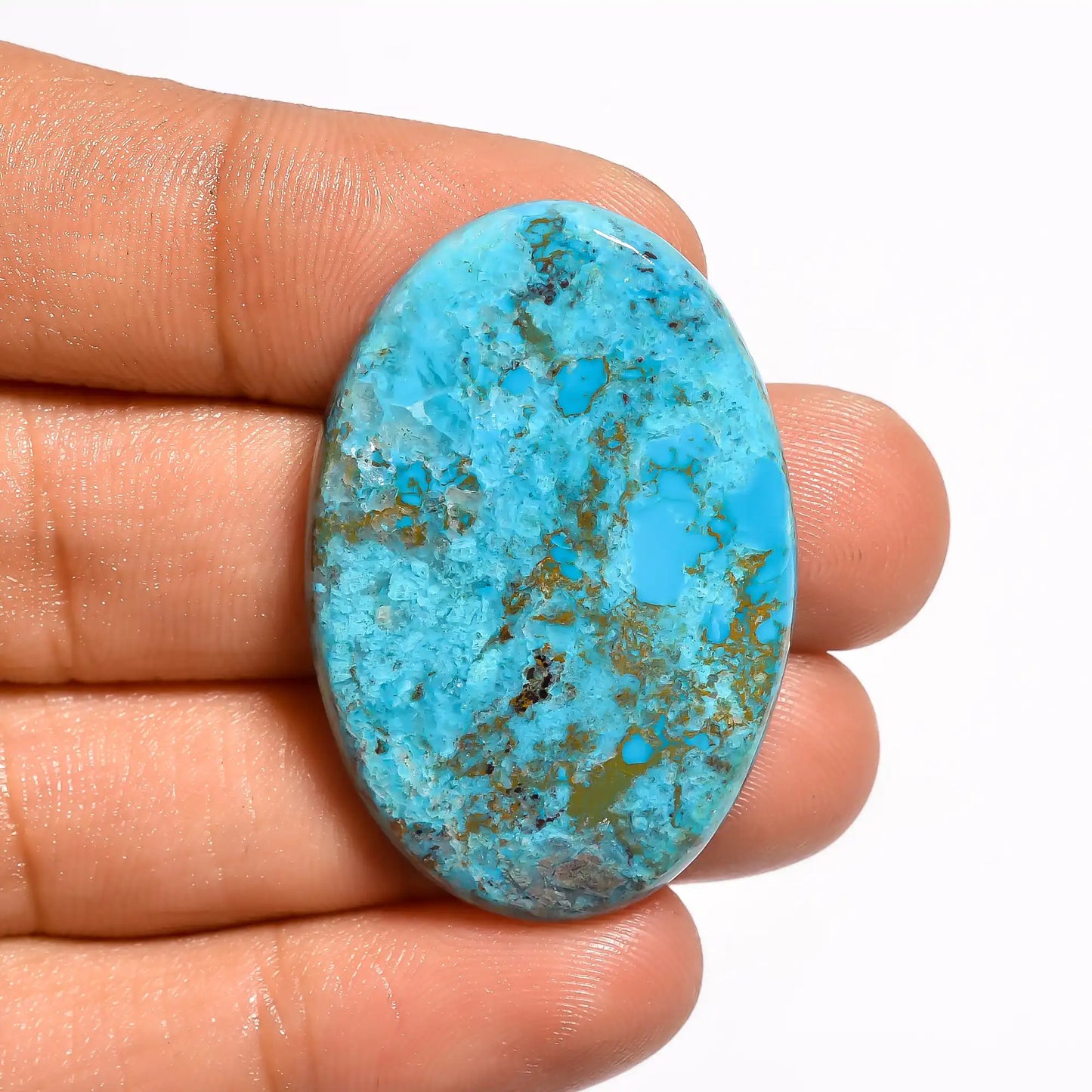 Wonderful Top Grade Quality 100% Natural Shattuckite Oval Shape Cabochon Loose Gemstone For Making Jewelry 35.5 Ct. 37X25X7 mm V-573