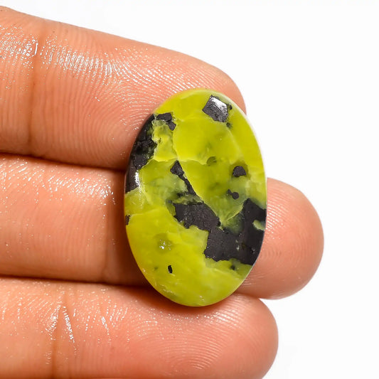 Terrific Top Grade Quality 100% Natural Lizardite Oval Shape Cabochon Loose Gemstone For Making Jewelry 19.5 Ct. 24X16X5 mm V-671